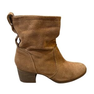 White Mountain Behari Tan Suede Ankle Boot